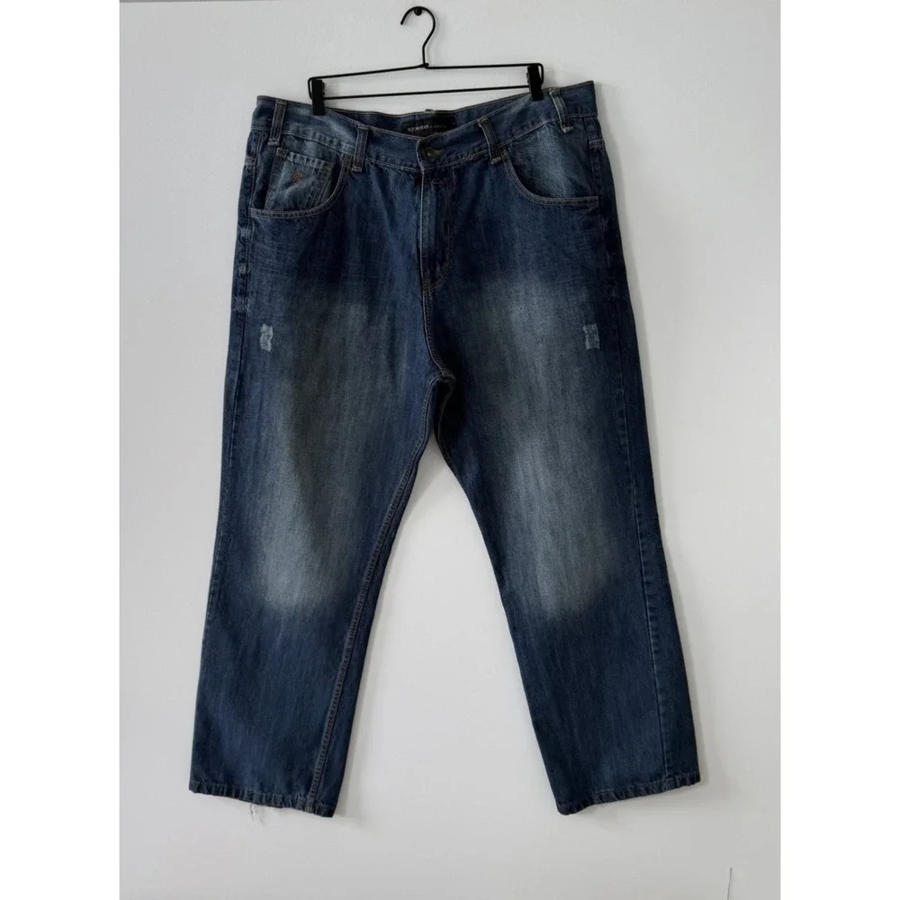 Rocawear Jeans Mens 44x34 Vintage Y2K Skater Baggy Wide HipHop Faded